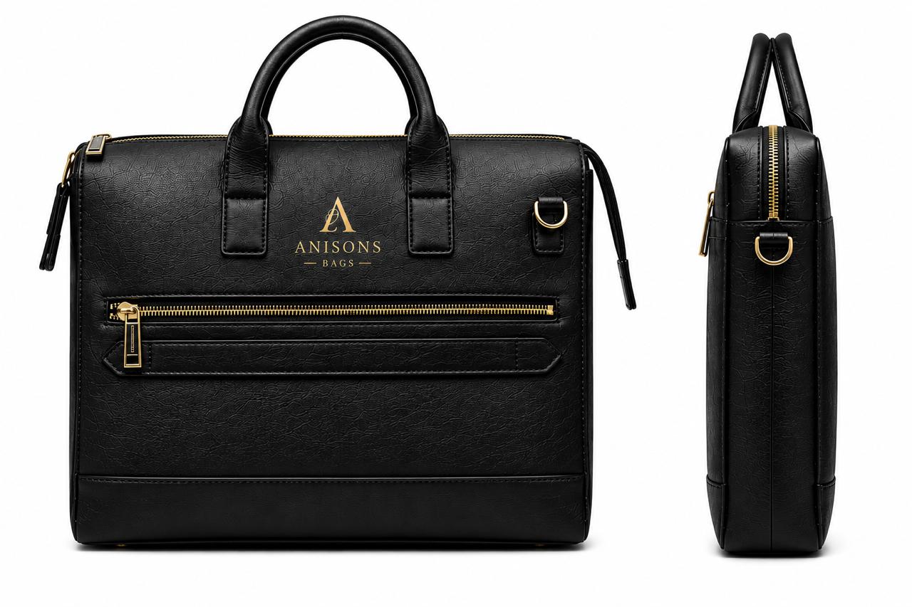 ANISONS Ultra Slim Black Laptop Bag